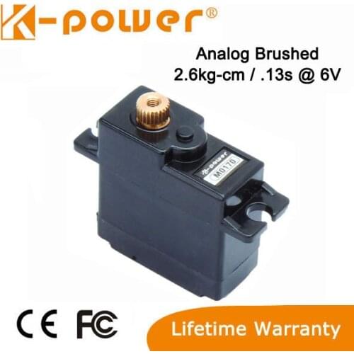 10pcs K-power M0170 2kg torque mini analog servo rc plane servo 17g metal gear servo