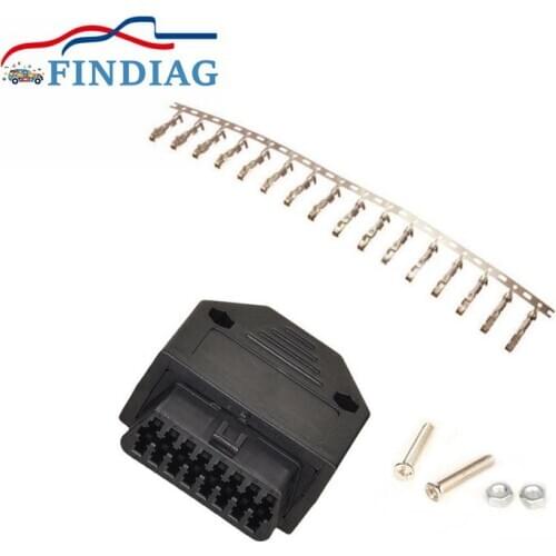 OBD2 16 Pin Female Connector J1962F Wire Sockets Plug Car Diagnostic Female Interface With Screws