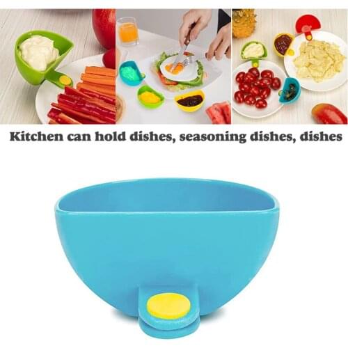 2021 Dip Clip Bowl Plate Holder 4PCS Colorful Chip and Dip Serving Set for Spice Tomato Sauce Salt Veggie Vinegar Household