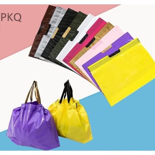 50pcs DIY Kids Birthday Party favors gift bags with handles Treat Bags Solid Color cloth Shopping Bag Multi-use Gift Tote Bags