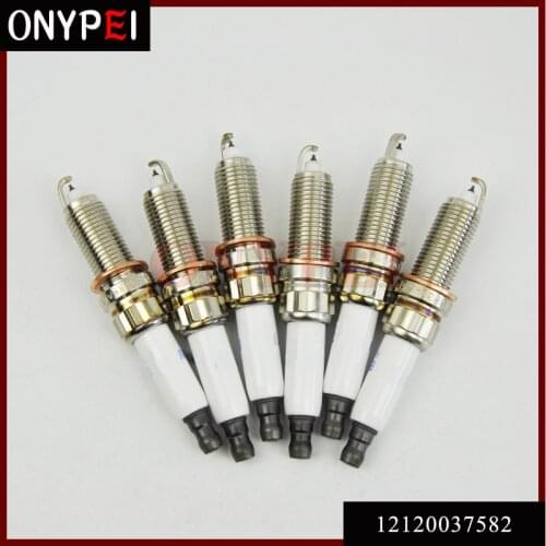 6pcs/lot Iridium Spark Plug 12120037582 ZR5TPP33S For BMW 335i 435i 535i 640i X3 F25 X5 E70 X6 E72 121 200 375 82 ZR5TPP33-S