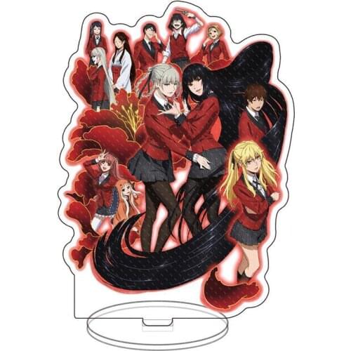 Anime Kakegurui Figure Jabami Yumeko Acrylic Stand Character Model Plate Holder Desktop Decoration Stationery Toy Collection