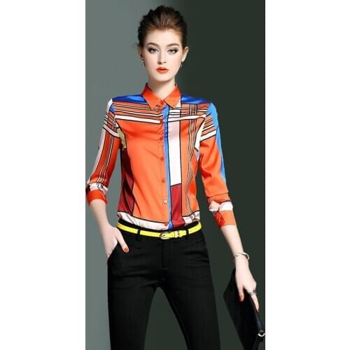 Blouses Fashion Womens Female Shirt Office Ladies Autumn Blouse Clothes For Women Tops blusa feminina 714C0214