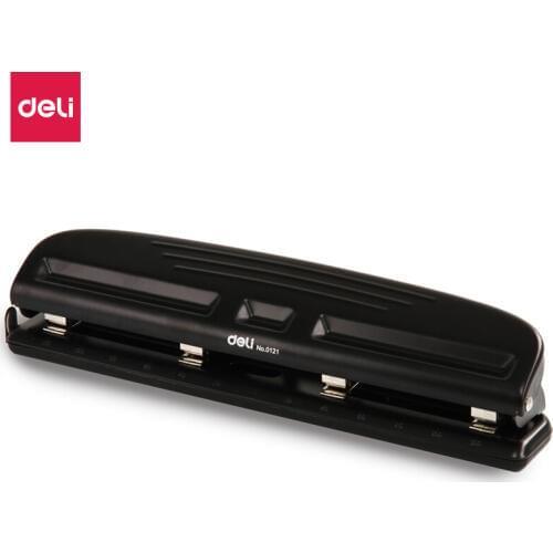 Deli 6mm Diameter Four Hole Hole Distance Adjustable Metal Paper Puncher 0121