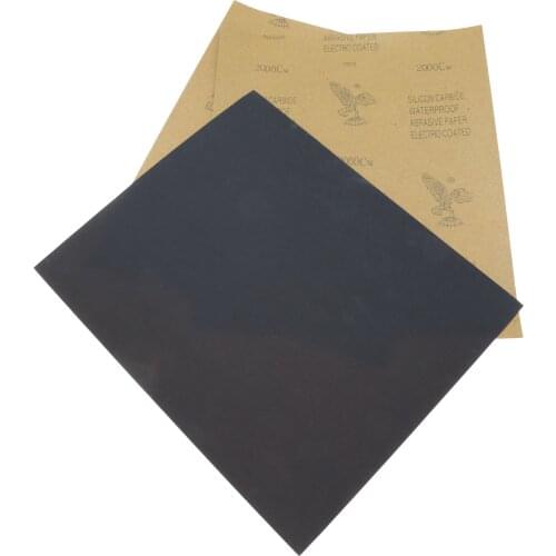 Dophee 3 Sheet Sandpaper Waterproof Abrasive Paper Sand Paper Silicone Carbide Polishing Grinding Wet/dry Tool 2000 Grit 28*23cm