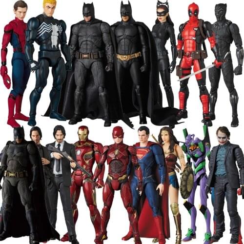 Mafex Figure Cyborg Flash Wonder Bruce Wayne Aquaman Action Figure Model Toys Doll For Gift