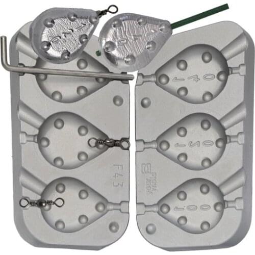 Mould lead Grippa Gr. 100-120-140 F43 swivel N ° 8 carp fishing