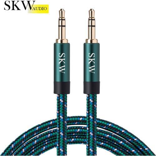 SKW Aux Cable Jack 3.5MM To 3.5MM Audio Cable Jack Speaker Cable For iPhone Computer Car Speaker For iPad For Huawei Xiaomi