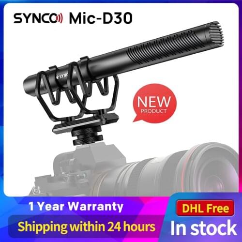 SYNCO D30 On Camera Mic for DSLR/SLR Condenser Interview Microphone Studio professionnel recording microphone Super Cardioid