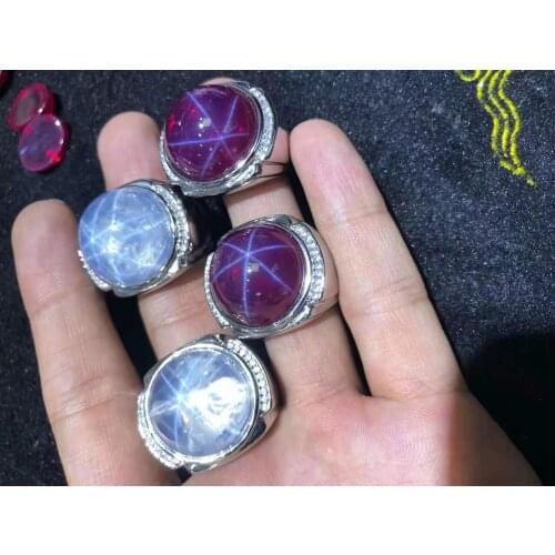 Starlight Ruby Big Ring jewelry bijoux bague homme aliança de namoro 925 sterling silver bague personnalisable bague en argent