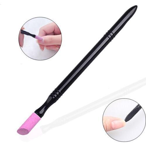 New Nail Art Quartz Scrubs Stone Cuticle Remover Stick Pen Spoon Cut Pusher Polish Manicure Pedicure Care Tools DIY Professional