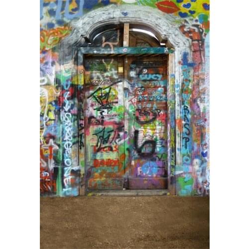 Laeacco Colorful Grunge Wall Brick Floor Background Photography Vinyl Decor Photocall Photophone Backdrop For Photo Studio