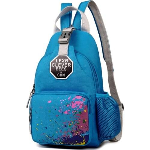 Nylon Multifunctional Leisure Sports Backpack Shoulder Outdoor Chest Bag Ladies Fashion One-Shoulder Travel Messenger Bag