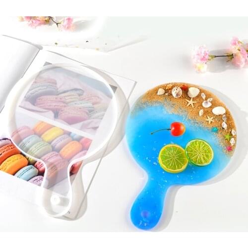 New Style Coaster Handle Resin Mold Silicone Epoxy Tray Moule Resine For Molde Resina Caixa De Armazenamento
