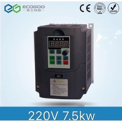 220V 7.5KW Single Phase input and 3 Phase Output Frequency Converter / Adjustable Speed Drive / Frequency Inverter / VFD