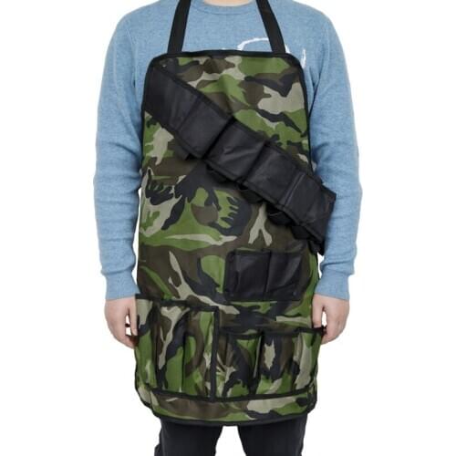 Outdoor Barbecue Picnic Apron Multifunction Waterproof BBQ Grill Beer Condiment Holder Multi-pockets Utensil Set Useful