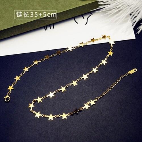 Stainless Steel Chain Necklace For Man Women Gold Silver Color For Pendant Pentagram Donot Fade Jewelry Long necklace Jewelry