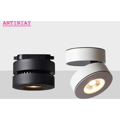 Dimmable Rotating LED Downlight 18W15W12W10W COB Surface Mounted Ceiling Spot Light AC110-220V LED Ceiling Lamp Indoor Lighting