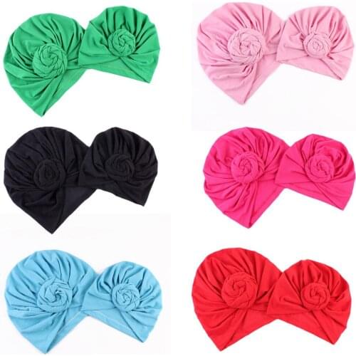 Citgeett Turban Knot Bobble Hat 1PCS Mom Kids Baby Boys Girls Winter Warm Knit Beanie Solid Cap