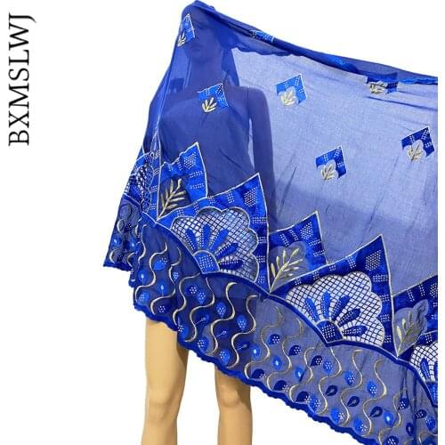 2021 New African Women Scarfs Multi-ethic Design Muslim Embroidered Cotton Hijab Islamic Pray Scarf for Shawls Pashmina BX-014