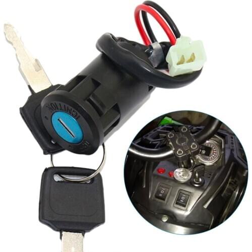 Universal 2 Wires Ignition Key Switch with 2 Keys for Scooters ATV Karting Moped Gokart boat ignition switch with key