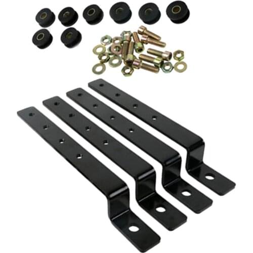 Universal Saddle Bag Mounting Bracket Set Metal Hard Motorcycle Modification Side Box Holder Black