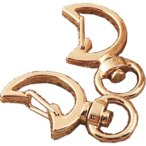 10 PCS Moon Pale Gold Lobster Swivel Clasps Buckle Gate Bag Hook Clasps Claws Purse HooK Purse Strap Handbag Snap