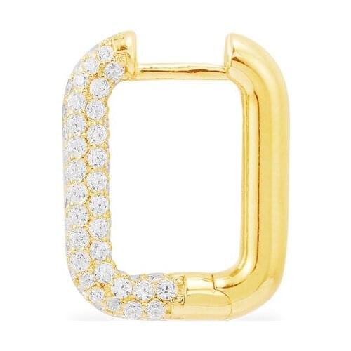 Sterling silver February new color diamond earrings female stars geometric square heart shaped fashion earrings