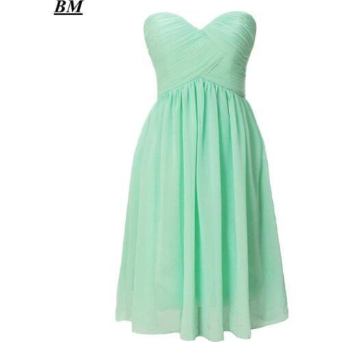 2019 Elegant Cheap A-line Short Sweetheart Chiffon Prom Dresses Beaded Formal Evening Dress Party Gown Vestidos De Gala BM105