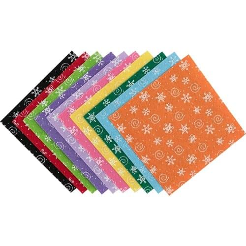 5 Pcs/Lot Printed Non-Woven Felt Fabric For Crafts Materials Diy Kindergarten Supplies For Sewing Dolls Crafts TJ06187