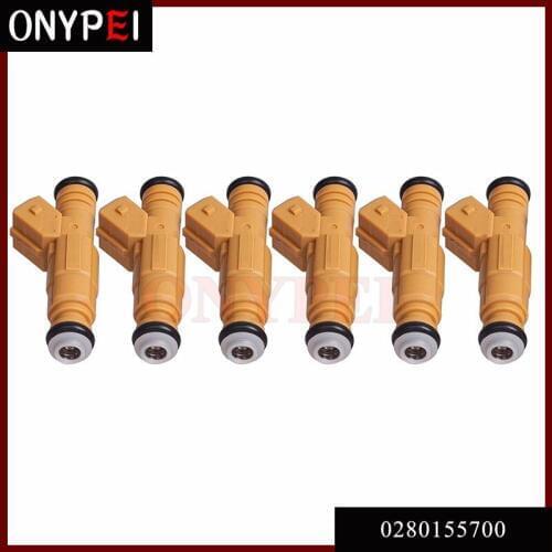 6 PCS 0280155700 Fuel Injectors For 1987-1998 JEEP 4.0L REPLACE 0280155710