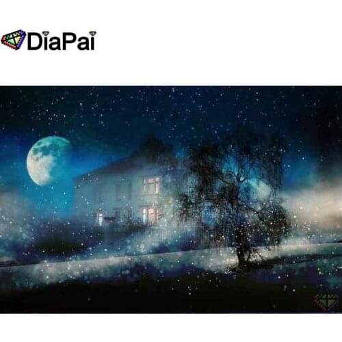 DIAPAI 5D DIY Diamond Painting 100% Full Square/Round Drill "House landscape" Diamond Embroidery Cross Stitch 3D Decor A23791