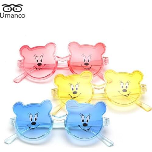 Lovely Cartoon Sunglasses for Children Kids Mouse Animal Image Plastic Frame AC Lens Boys Girls Vacation Outdoor Gift Anti UV400