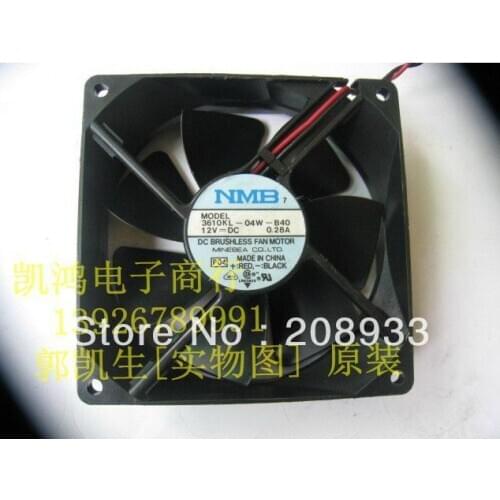 For NMB 9225 12V 0.28A 3610KL-04W-B40 92X92X25 double ball bearing fan+cooling fan