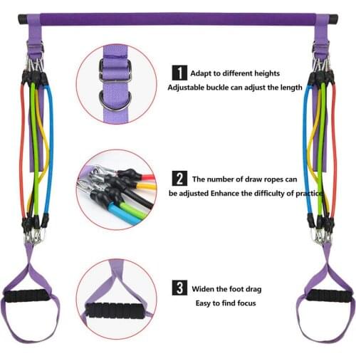 Fitness Elastic Rope Tensioner Strength Adjustable Tension Rope Training Fitness Equipment Set Training Strap Resistance Band