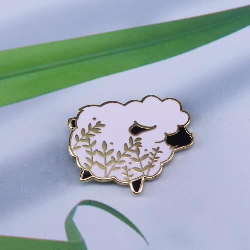 Cute Cartoon Sheep Enamel Pins Animal Pins gift for kids