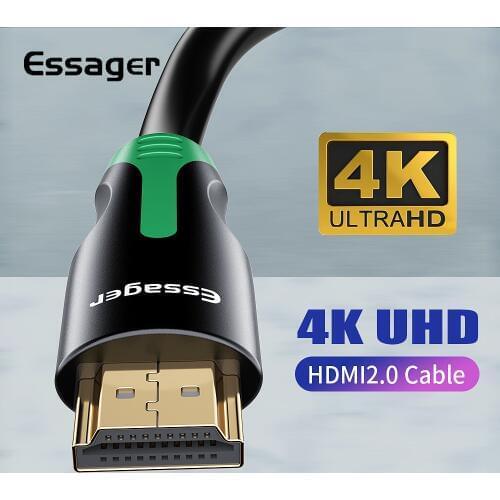 Essager HDMI-compatible 2.0 Cable Extender HDMI-compatible Male to Male For PS4 Apple TV 4K 60Hz Video Audio Adapter Splitter