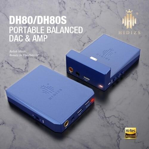 Hidizs DH80/DH80S Portable balanced ES9218C PRO DAC / AMP with CNC metal chassis dual oscillator NFC MQA DSD support
