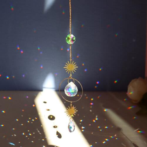 Crystal Sun Catchers Hexagonal Diamond Prisms Hanging Window Curtains Pendant Home Garden Car Lamp Decor Gifts