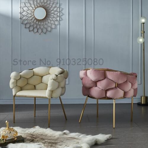Postmodern Makeup Chair Italian simple Living Room Back Armchair Creative Designer livingroom Lounge Dressing Chairs