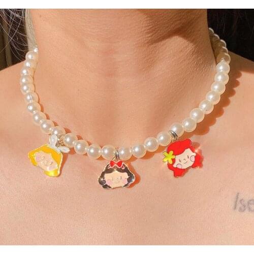 Fashion Punk Cartoon Necklace Charms vintage Hip Hop Jewelry For Women Harajuku Gothic Choker Chains Accessories