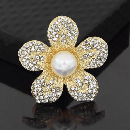 New Design Vintage Black Alloy Fancy Flower Wedding Bouquet Brooches Lady Scarf Pin