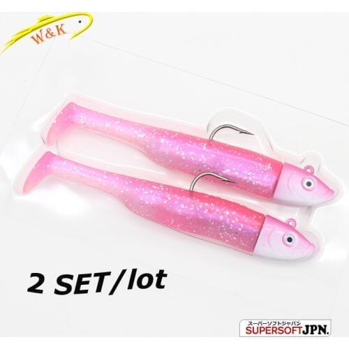 30g Weighted Soft Bait for Zander Walleye Fishing Lure 11.5cm 2 set Jig Head with Swing Shad 4.5" Soft Fishing Lure Slinky Shad