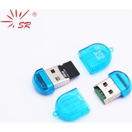 SR Firely Clear Style Micro SD Card Reader USB 2.0 Flash Internal TF Memory OTG Adapter Drive for PC Laptop Accessories