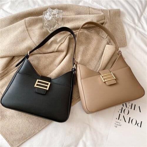Sexy solid color underarm bag 2020 fashion new high quality PU leather lady designer handbag portable travel shoulder bag