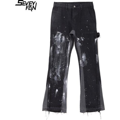 SEVEYFAN Men's Flared Jeans