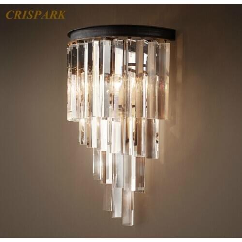 Modern Crystal Spiral Lighting LED Nordic Wall Lamp LED Art Deco Wall Sconce Indoor for Kitchen Bedroom Restaurant Foyer