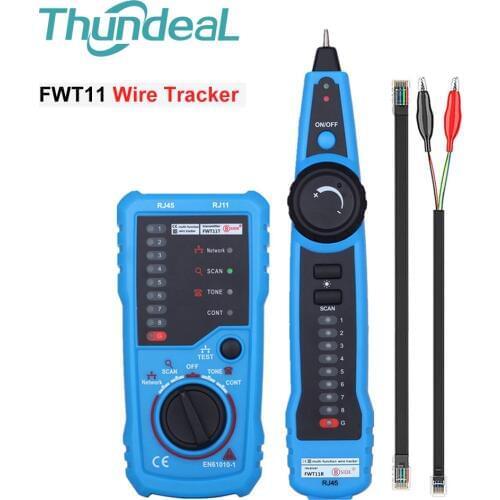 LAN FWT11 Tester LAN Network Cable Cat5 Cat6 RJ11 RJ45 Detector Telephone Wire Tracer Cable Tracker Toner Ethernet Line Finder