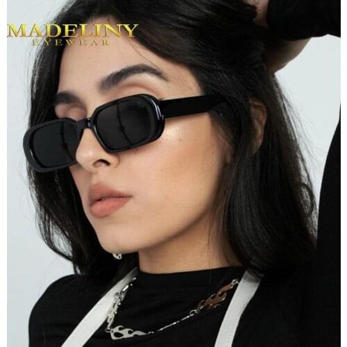 MADELINY Small Frame Sunglasses Women Brand Designer Square Sunglasses Female Luxury Vintage Ladies Shades UV400 MA412