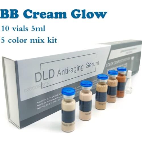 10 vials 5ml Korean Meso BB Cream Glow Ampoule Booster Starter Kit Whitening Acne Healing Treatment Ampoule Serum BB Cream Set